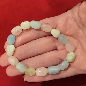 Morganite stretch bracelet